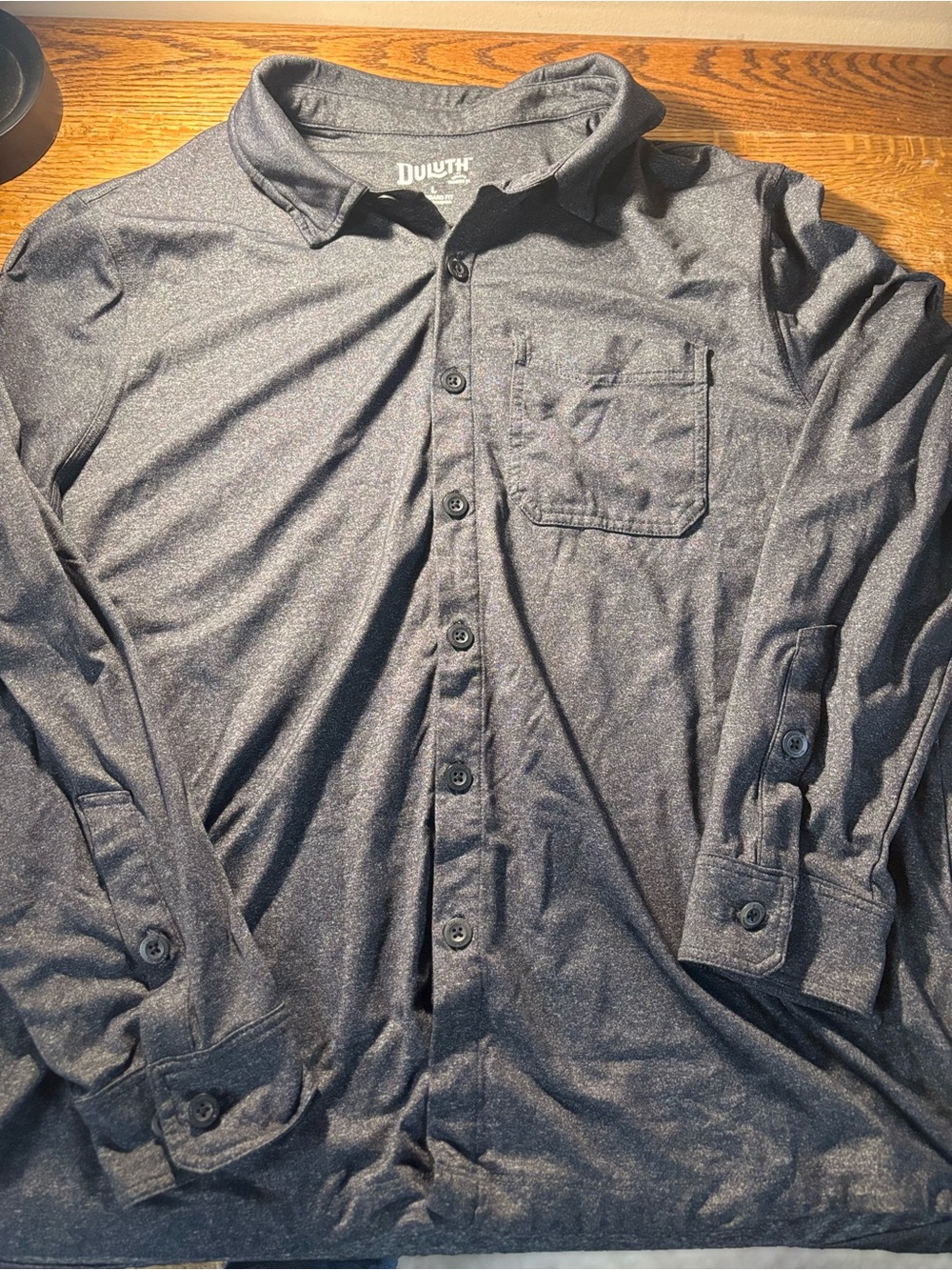 Duluth Trading Co Men’s Button-Up Shirt Jacket — Charcoal